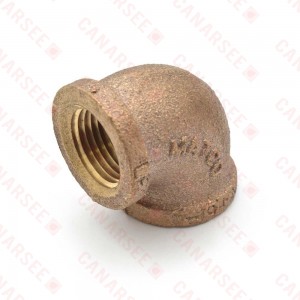 1/2" FPT Brass 90° Elbow, Lead-Free