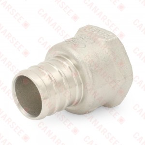 3/4" PEX x 1/2" Female Threaded Adapter, 304 St. Steel (Lead-Free)