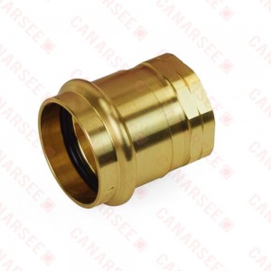 1-1/2" Press x 1-1/4" Female Threaded Adapter, Lead-Free Brass, Made in the USA