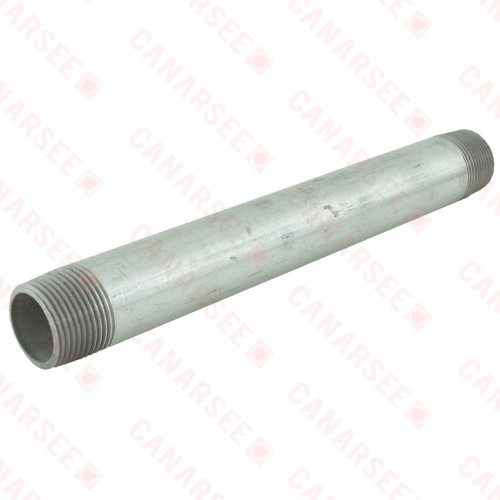 1” x 10” Galvanized Steel Pipe Nipple