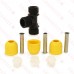 1/2" CTS Compression Tee for Yellow PE Gas Pipe