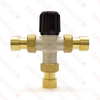 Honeywell 1” Union Sweat Mixing Valve (Heating Only), 70F-180F 