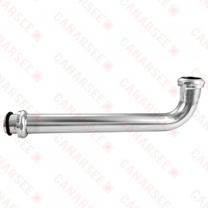 1-1/4" x 12", 17GA, Slip Joint Elbow/Waste Bend, Chrome Plated Brass, w/ Solid Brass Slip Nuts