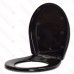 Bemis 200SLOWT (Black) Premium Plastic Soft-Close Round Toilet Seat