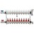 Rifeng SSM110 10-branch Radiant Heat Manifold, Stainless Steel, for PEX, 1/2" Adapters Incl.