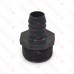 1" Barbed Insert x 1-1/2" Male NPT Threaded PVC Reducing Adapter, Sch 40, Gray