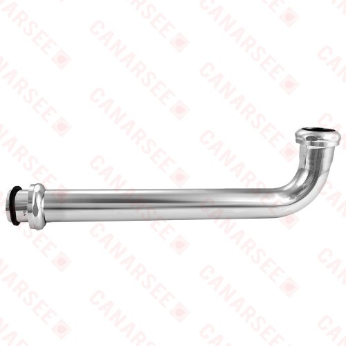 1-1/4" x 8", 17GA, Slip Joint Elbow/Waste Bend, Chrome Plated Brass, w/ Solid Brass Slip Nuts