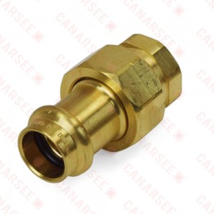 1/2" Press x FPT Threaded Union, Lead-Free Brass, Made in the USA