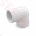 1" Barbed Insert x 1" Female NPT 90° PVC Elbow, Sch 40, Gray