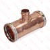 4" x 4" x 1-1/4" Press Copper Tee, Made in the USA