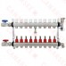 Rifeng SSM209 9-branch Radiant Heat Manifold, Stainless Steel, for PEX, 1/2" Adapters Incl.