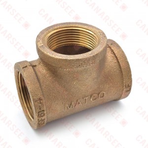 1-1/4" FPT Brass Tee, Lead-Free
