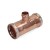2-1/2" x 2-1/2" x 1" Press Copper Tee, Made in the USA