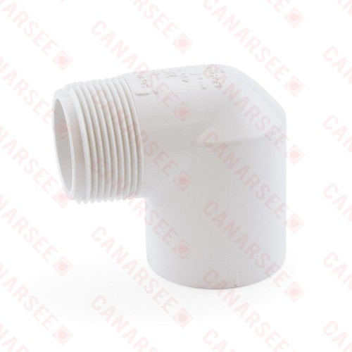 1-1/4" PVC (Sch. 40) Socket x MIP 90° Elbow