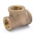 1" x 3/4" x 1" FPT Brass Tee, Lead-Free