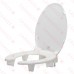 Bemis 3L2150T (White) 3" Lift Medic-Aid Plastic Elongated Toilet Seat w/ DuraGuard, Heavy-Duty