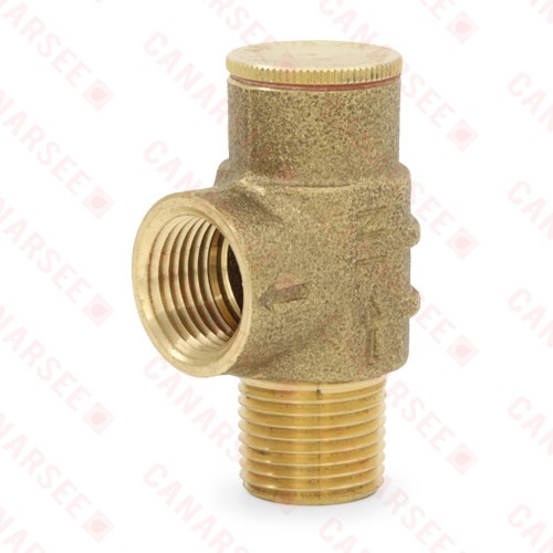 1/2'' Pressure Relief Valve, MNPT 1/2'' x FNPT 1/2'', set at 75, LF