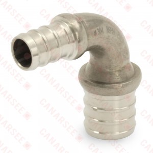 3/4" PEX x 1/2" PEX 304 St. Steel Elbow (Lead-Free)..