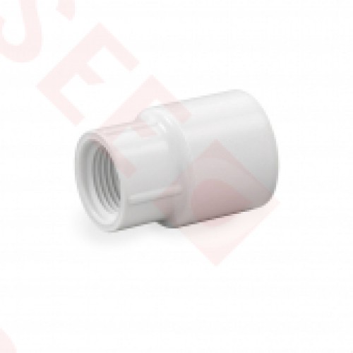 1/2" Barbed Insert x 3/4" Female NPT Threaded PVC Reducing Adapter, Sch 40, Gray