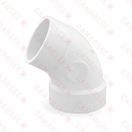 2" PVC DWV 60° Street Elbow