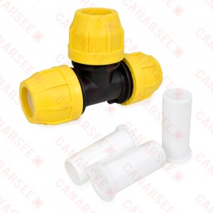 1-1/4" IPS Compression Tee for SDR-11 Yellow PE Gas Pipe