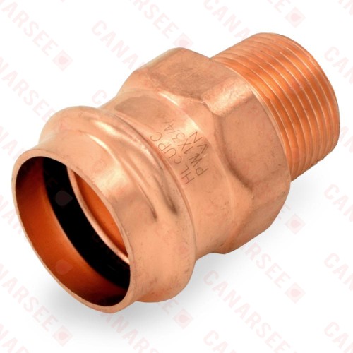 1" Copper Press x 3/4" Male Threaded Adapter, Imported