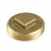 Heavy-Duty Brass Threaded Cleanout Plug w/ Raised Square Head, 2" MIP