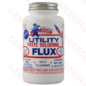 Soldering Flux Paste w/ Brush Cap, Utility, ½ lb