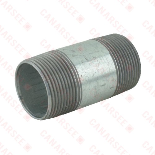 1-1/4” x 3” Galvanized Steel Pipe Nipple