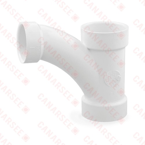 2" x 2" x 1-1/2" PVC DWV Wye and 45° Elbow Combo