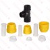 1" x 1" x 3/4" IPS Compression Tee for SDR-11 Yellow PE Gas Pipe