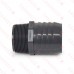 2" Barbed Insert x 1-1/2" Male NPT Threaded PVC Reducing Adapter, Sch 40, Gray
