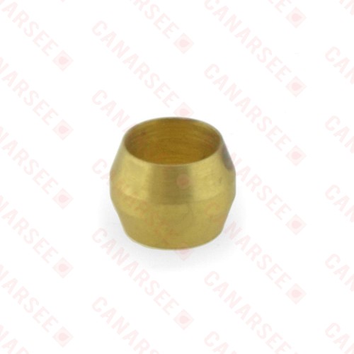 1/4" OD Brass Compression Sleeve, Lead-Free (Bag of 10)
