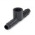 1/2" Barbed Insert x 1/2" Female NPT Threaded PVC Tee, Sch 40, Gray