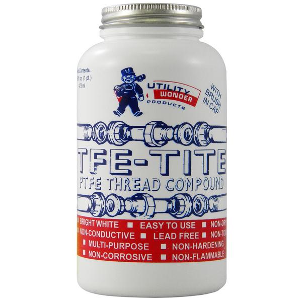 TFETite PTFE Pipe Joint Compound (Teflon Paste) w/ Brush Cap, 16oz