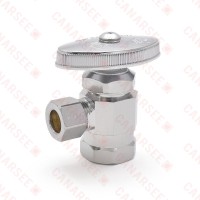 1/2" FIP x 3/8" OD Compr. Angle Stop Valve (Multi-Turn), Lead-Free