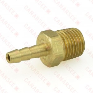 3/16” Hose Barb x 1/4” Male Threaded Brass Adapter 