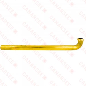 1-1/2" x 12", 17GA, Slip Joint Waste Bend, Rough Brass, w/ Solid Brass Slip Nut