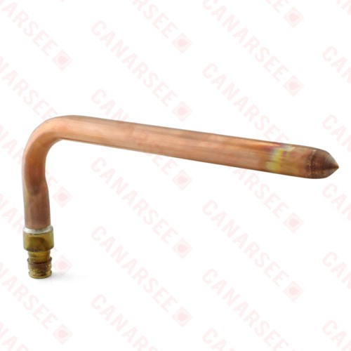 Copper Stub Out Elbow for 1/2" PEX-A Tubing (F1960), 8" x 4"