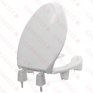 Bemis 3L2150T (White) 3" Lift Medic-Aid Plastic Elongated Toilet Seat w/ DuraGuard, Heavy-Duty