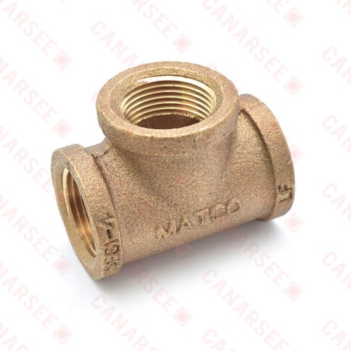 3/4" FPT Brass Tee, Lead-Free