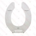 Bemis 955CT (White) Commerical Plastic Round Toilet Seat w/ Check Hinges, Heavy-Duty