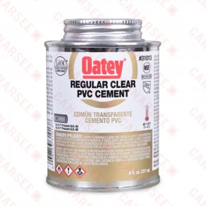 8 oz Regular-Body PVC Cement w/ Dauber, Clear
