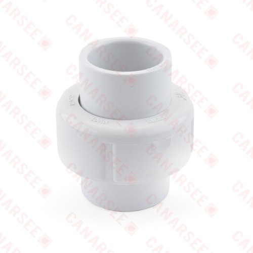 3/4" PVC (Sch. 40) Socket Union w/ Buna-N O-ring