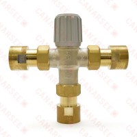 Honeywell 1” Union Threaded Mixing Valve (Lead-Free), 70F-145F