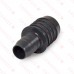 1-1/2" x 1" Barbed Insert PVC Reducing Coupling, Sch 40, Gray