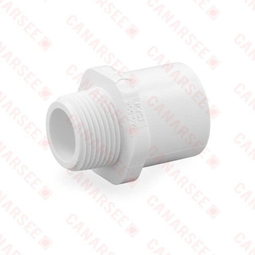 1" x 3/4" PVC (Sch. 40) MIP x Spigot Adapter