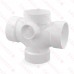 4" PVC DWV Double Sanitary Tee w/ 2" Right & Left Side Inlets