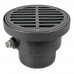 FinishLine Adjustable Floor Drain Complete Assembly, Round, Ductile Iron, 4" Cast Iron No-Hub