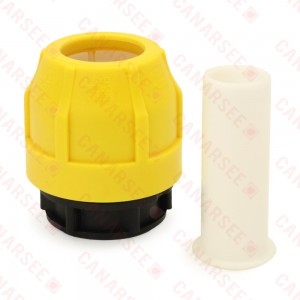 1" Compression Cap for SDR-11 Yellow PE Gas Pipe
